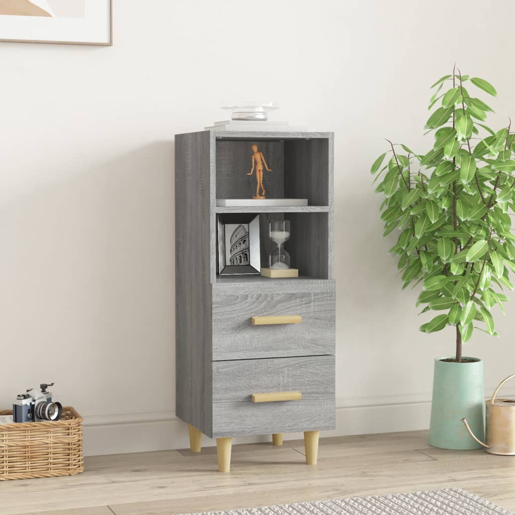 Sideboard Grey Sonoma 34.5x34x90 cm Engineered Wood