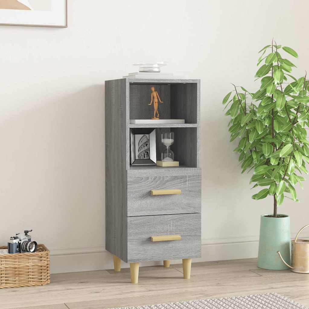 817415 vidaXL Sideboard Grey Sonoma 34,5x34x90 cm Engineered Wood