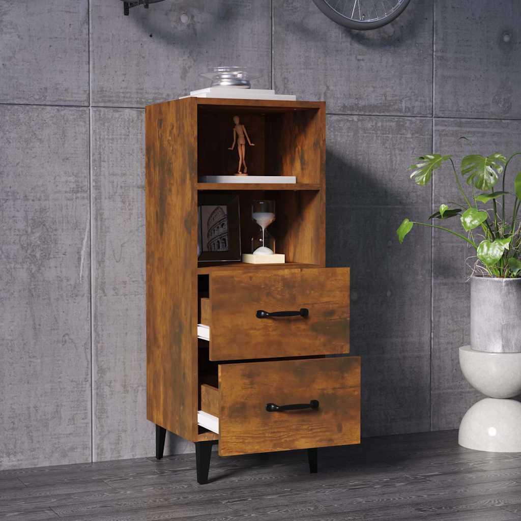 817417 vidaXL Sideboard Smoked Oak 34,5x34x90 cm Engineered Wood