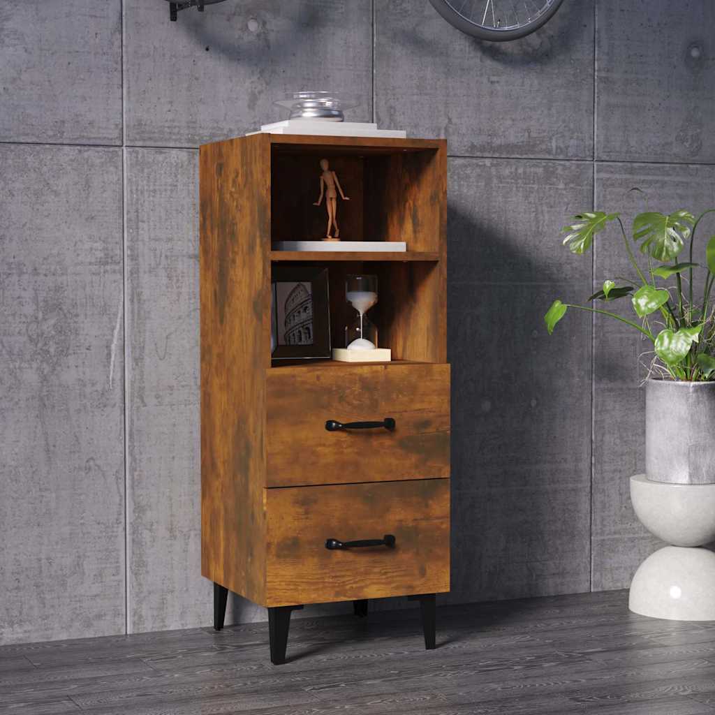 817417 vidaXL Sideboard Smoked Oak 34,5x34x90 cm Engineered Wood