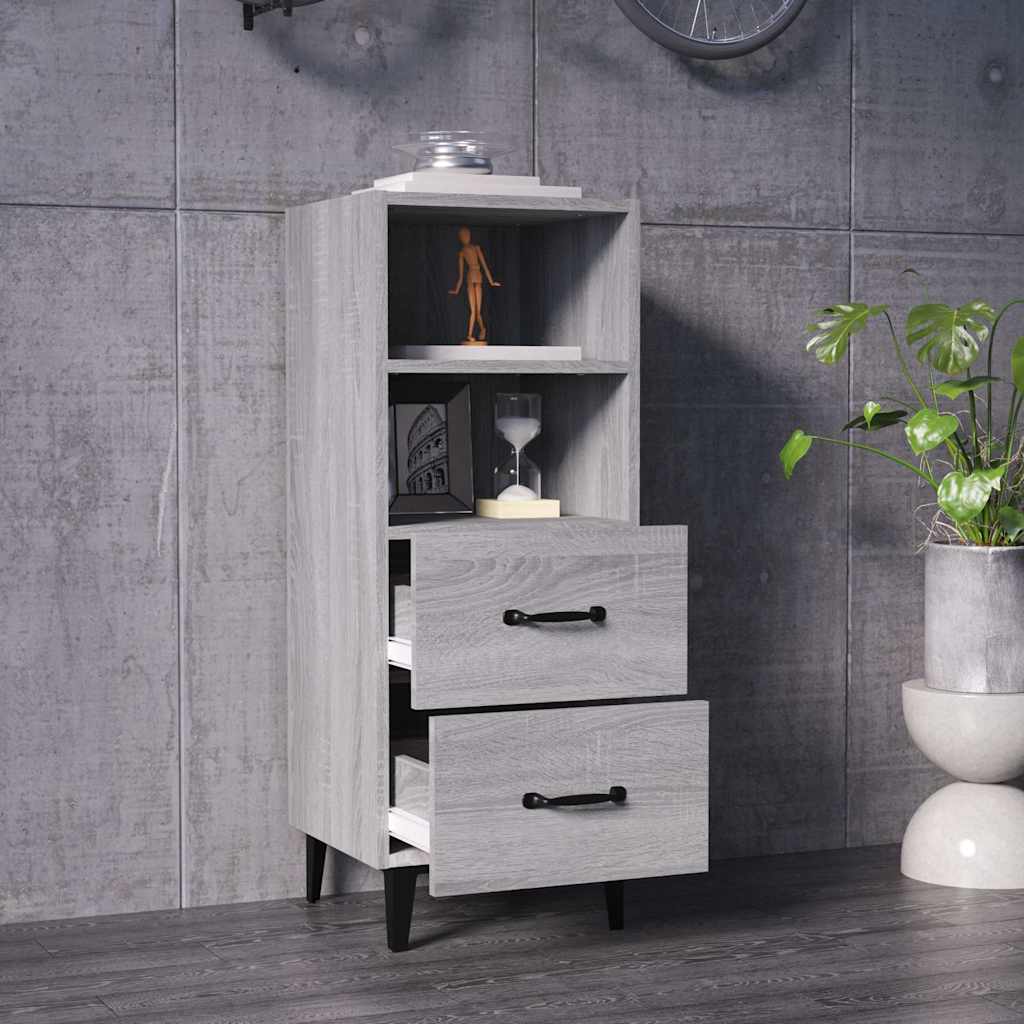 817418 vidaXL Sideboard Grey Sonoma 34,5x34x90 cm Engineered Wood