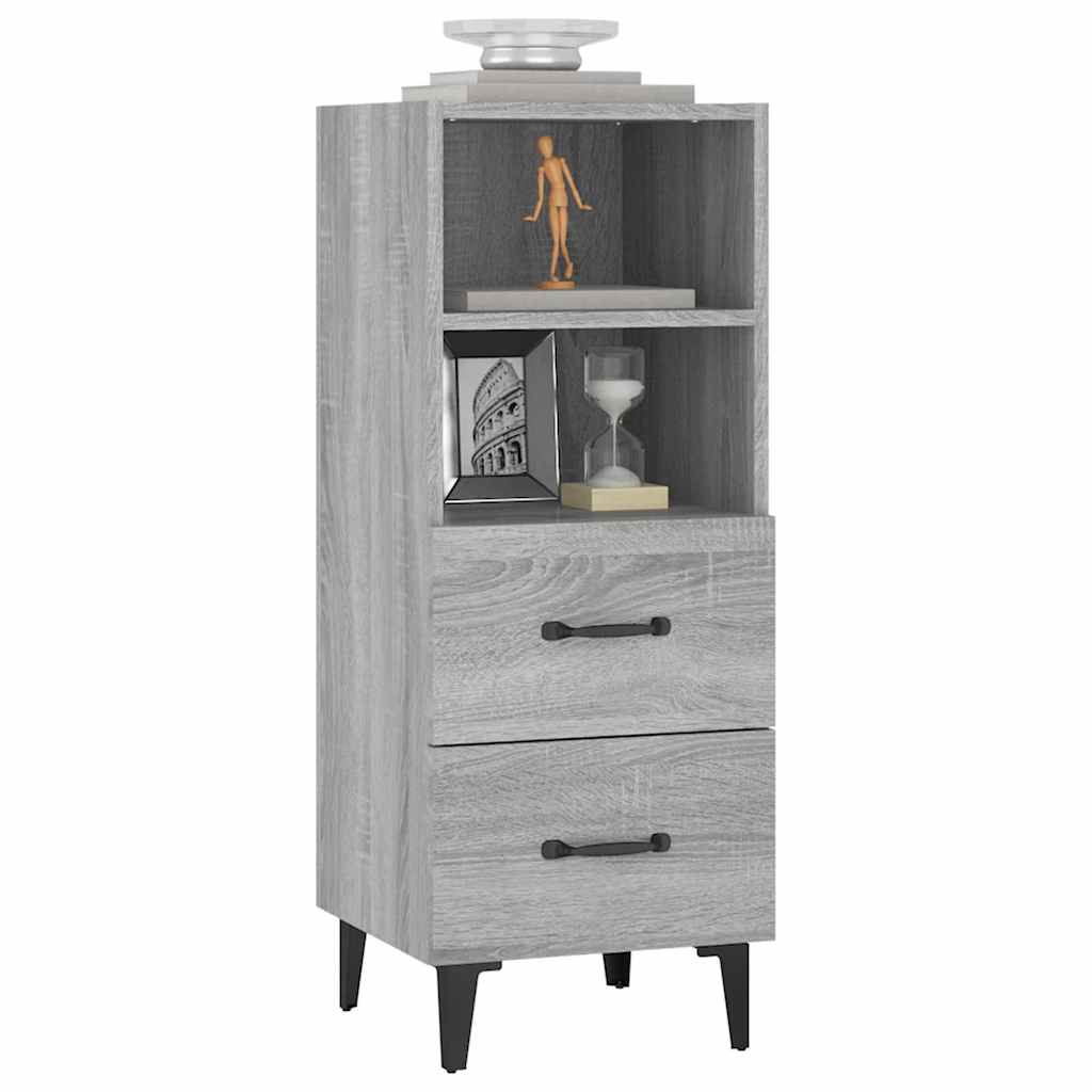 817418 vidaXL Sideboard Grey Sonoma 34,5x34x90 cm Engineered Wood