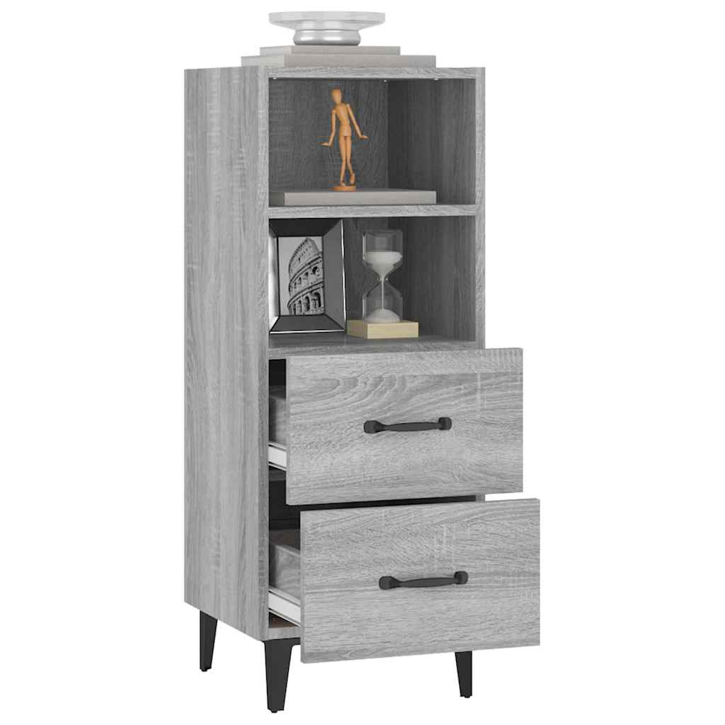817418 vidaXL Sideboard Grey Sonoma 34,5x34x90 cm Engineered Wood