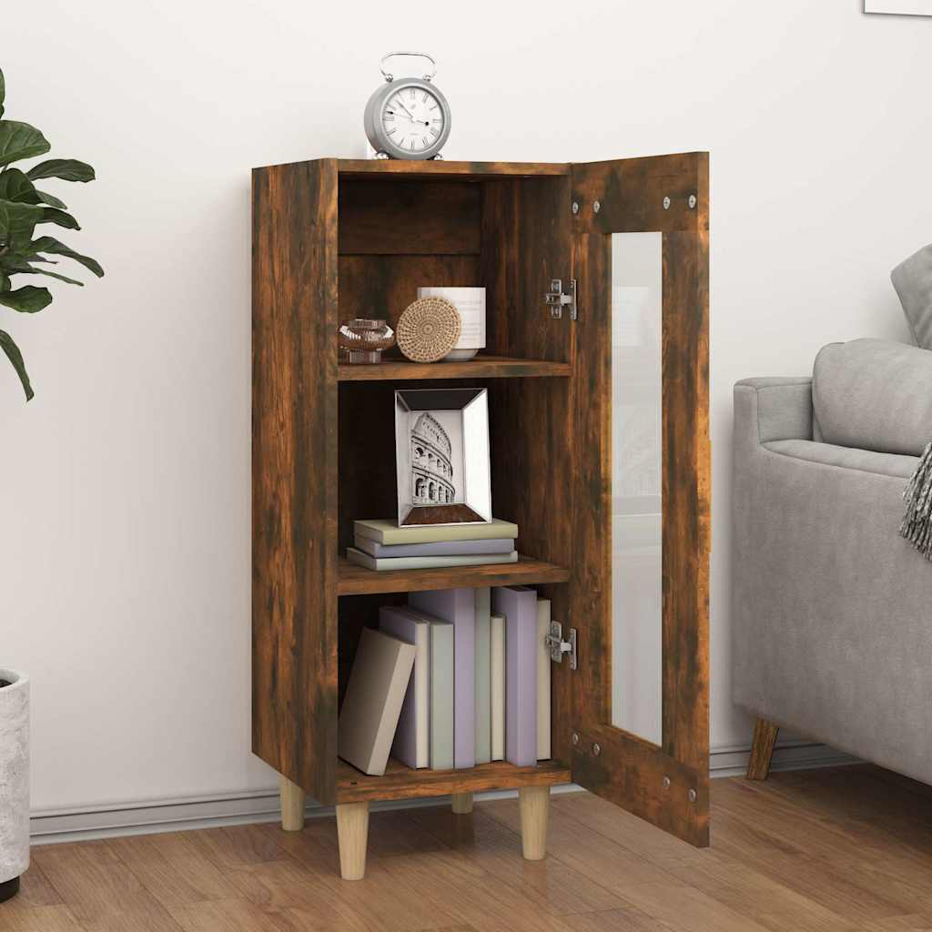 Sideboard Smoked Oak 34,5x34x90 cm Engineered Wood