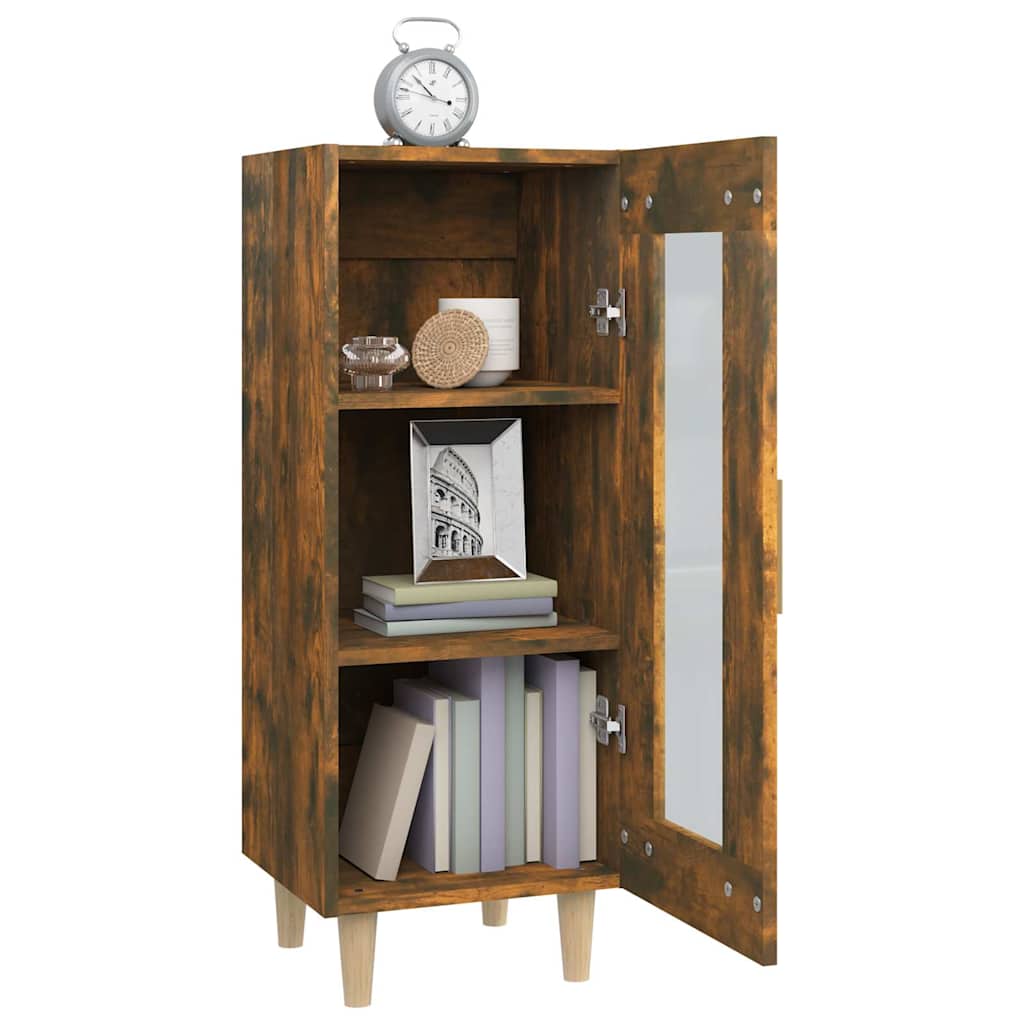 Sideboard Smoked Oak 34,5x34x90 cm Engineered Wood