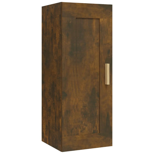 Armoire Murale Chêne Fumé 35x34x90 cm Bois D'ingénierie