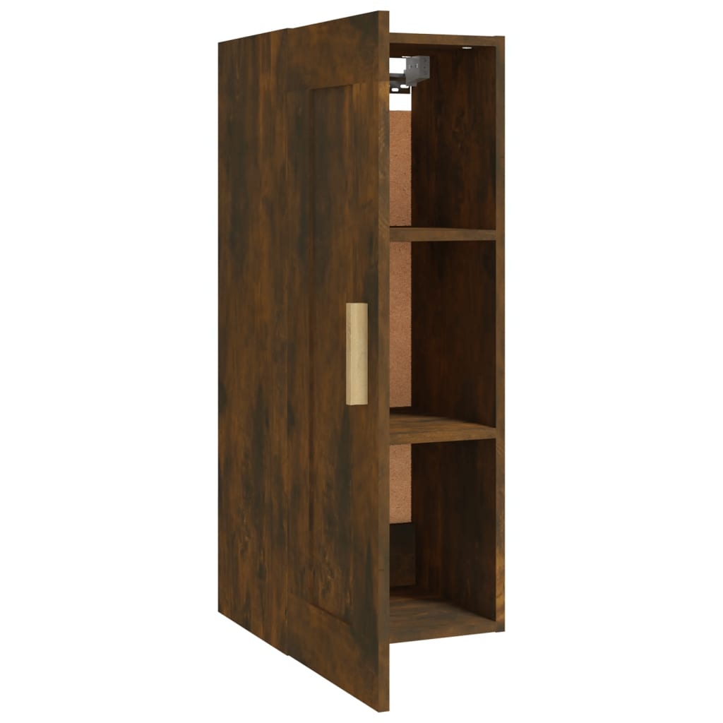 Armoire Murale Chêne Fumé 35x34x90 cm Bois D'ingénierie