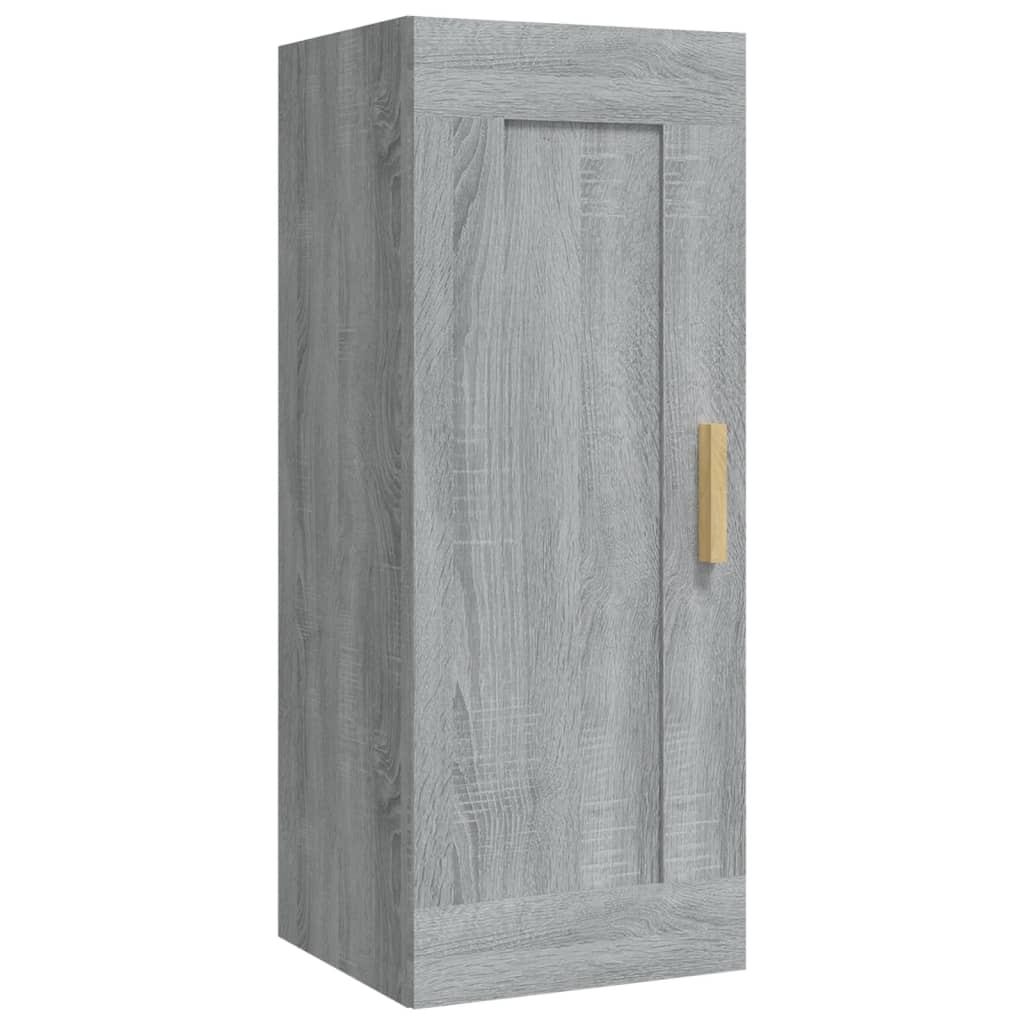 vidaXL Wall Cabinet Grey Sonoma 35x34x90 cm Engineered Wood