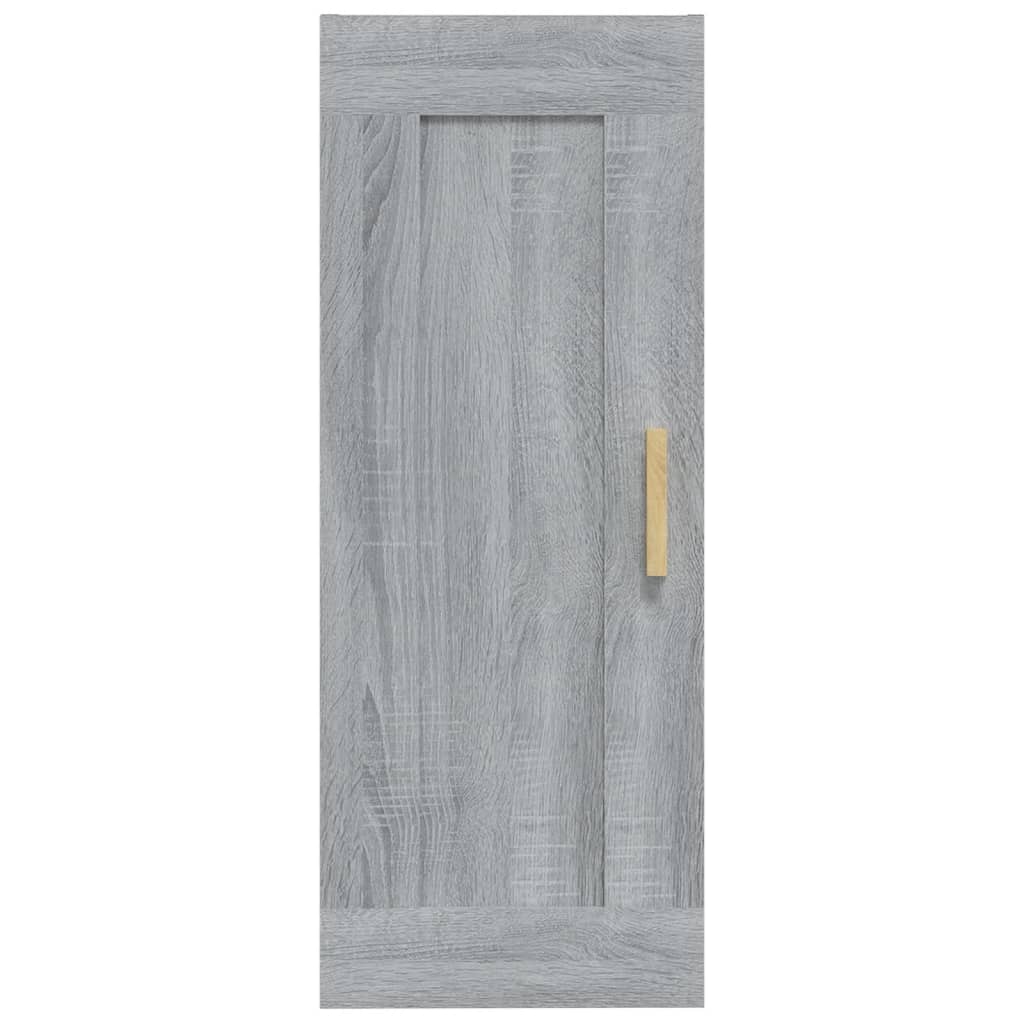 vidaXL Wall Cabinet Grey Sonoma 35x34x90 cm Engineered Wood