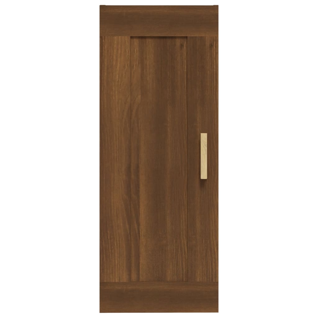 vidaXL Wall Cabinet Brown Oak 35x34x90 cm Engineered Wood