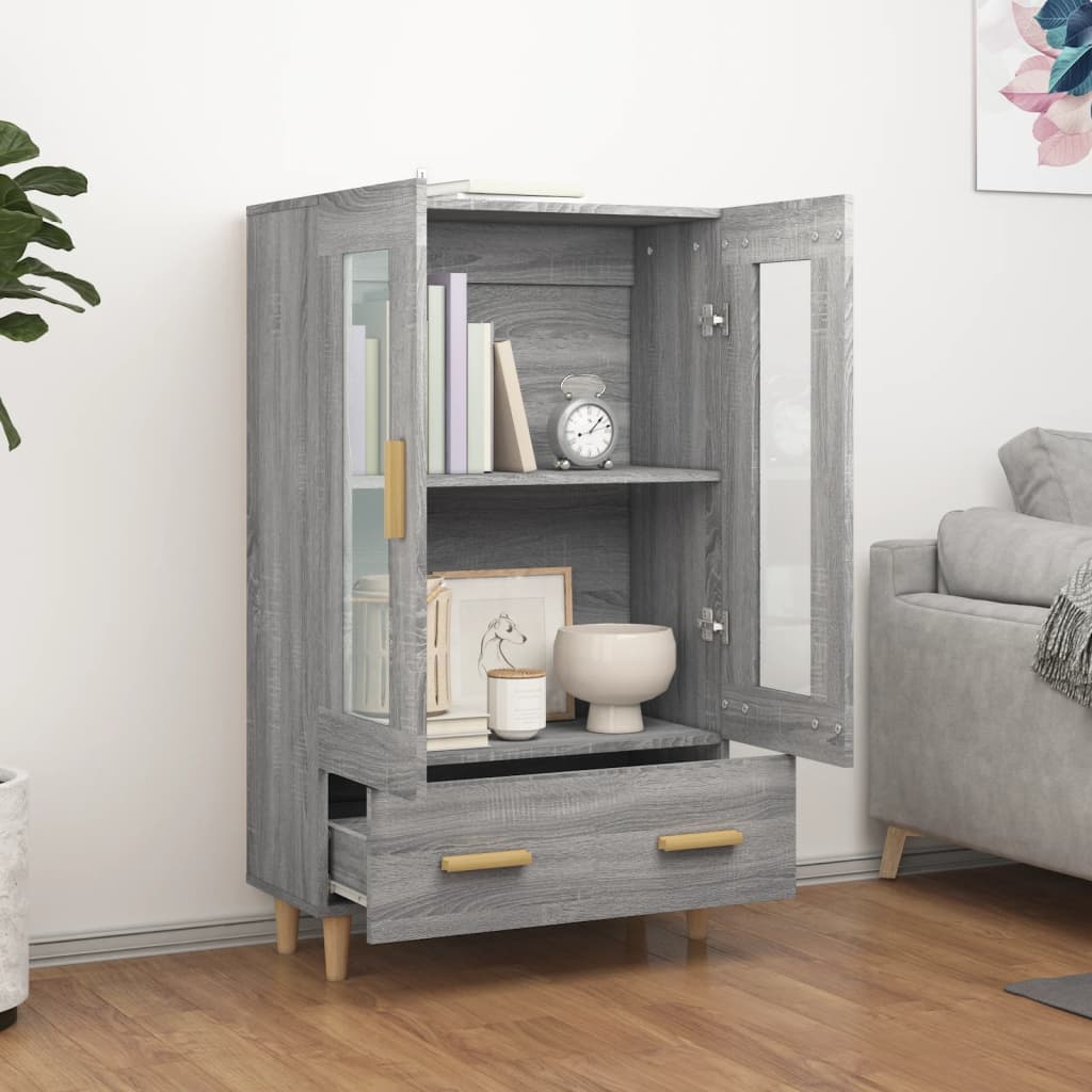 Buffet Gris Sonoma 70x31x115 cm Bois d'ingénierie