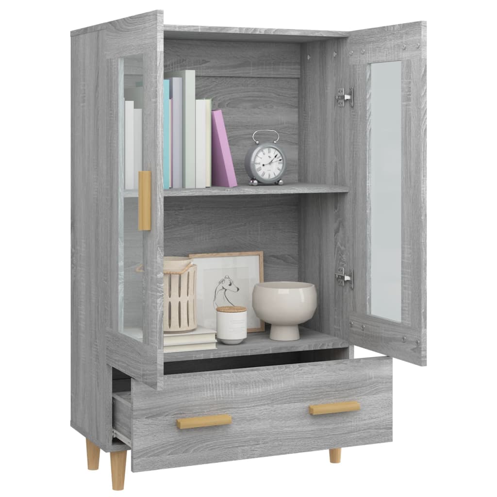 Highboard grijs Sonoma 70x31x115 cm Engineered Wood