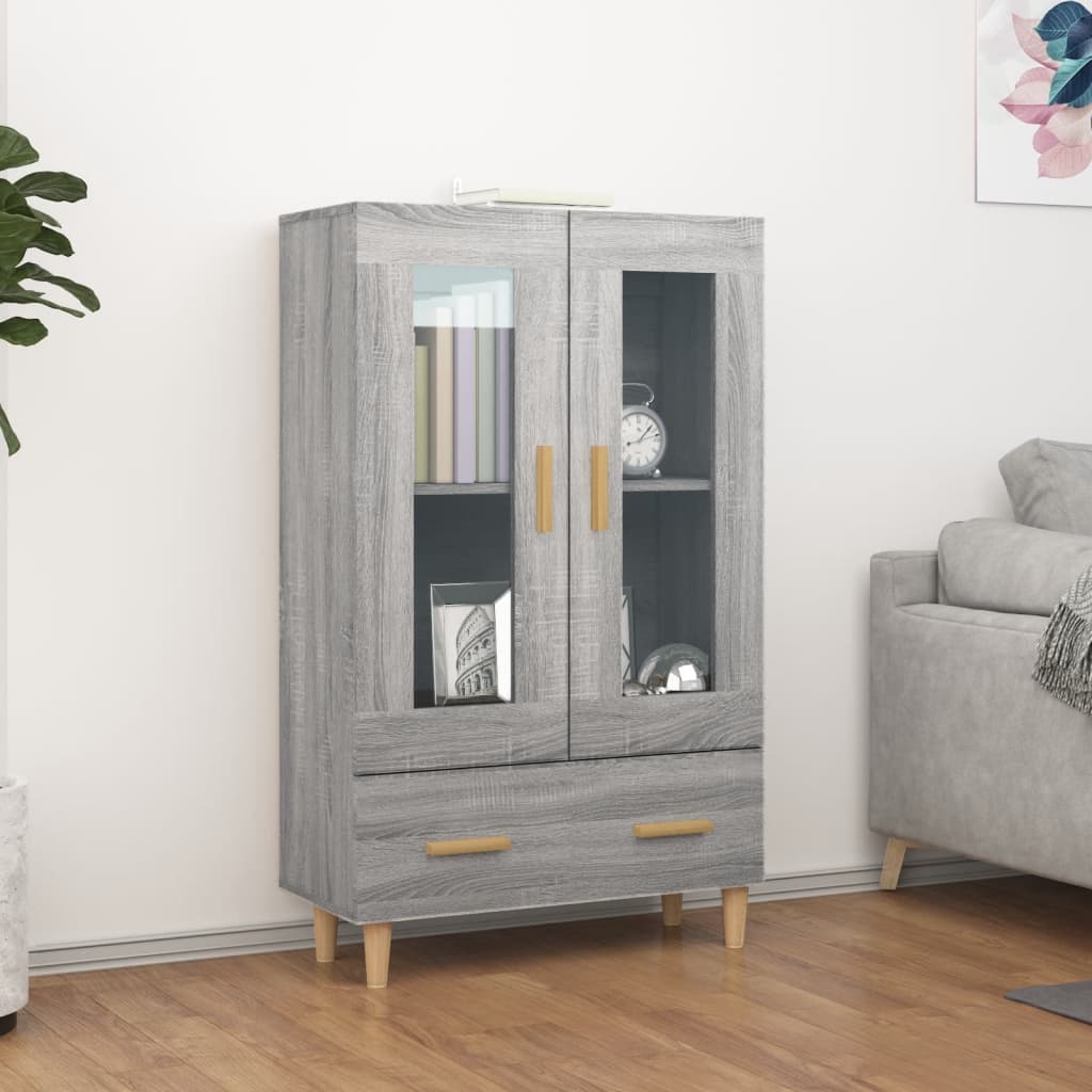 vidaXL Highboard Grey Sonoma 70x31x115 cm Engineered Wood