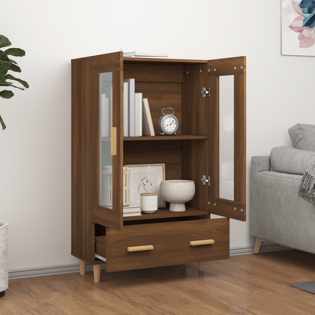 vidaXL Highboard Brown Oak 70x31x115 cm Engineered Wood