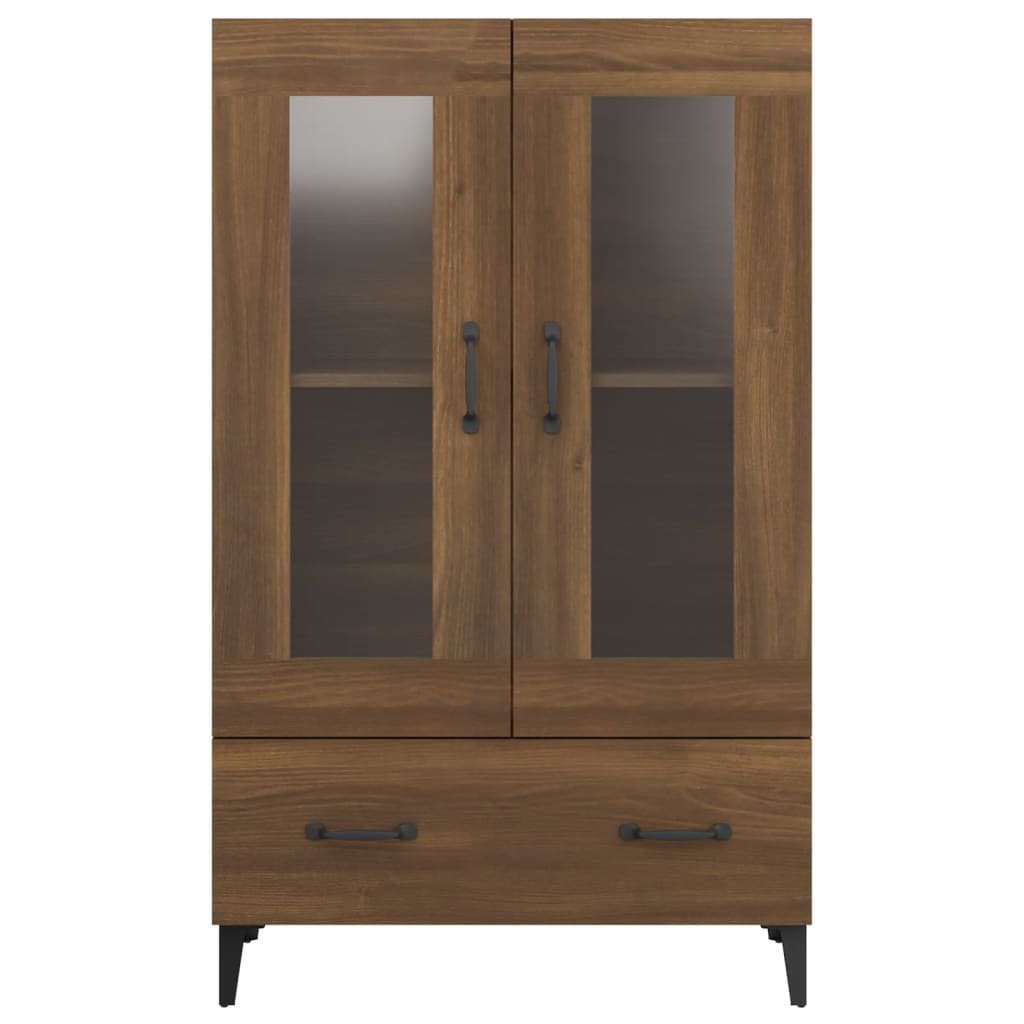 Buffet haut Chêne brun 70x31x115 cm Bois d'ingénierie