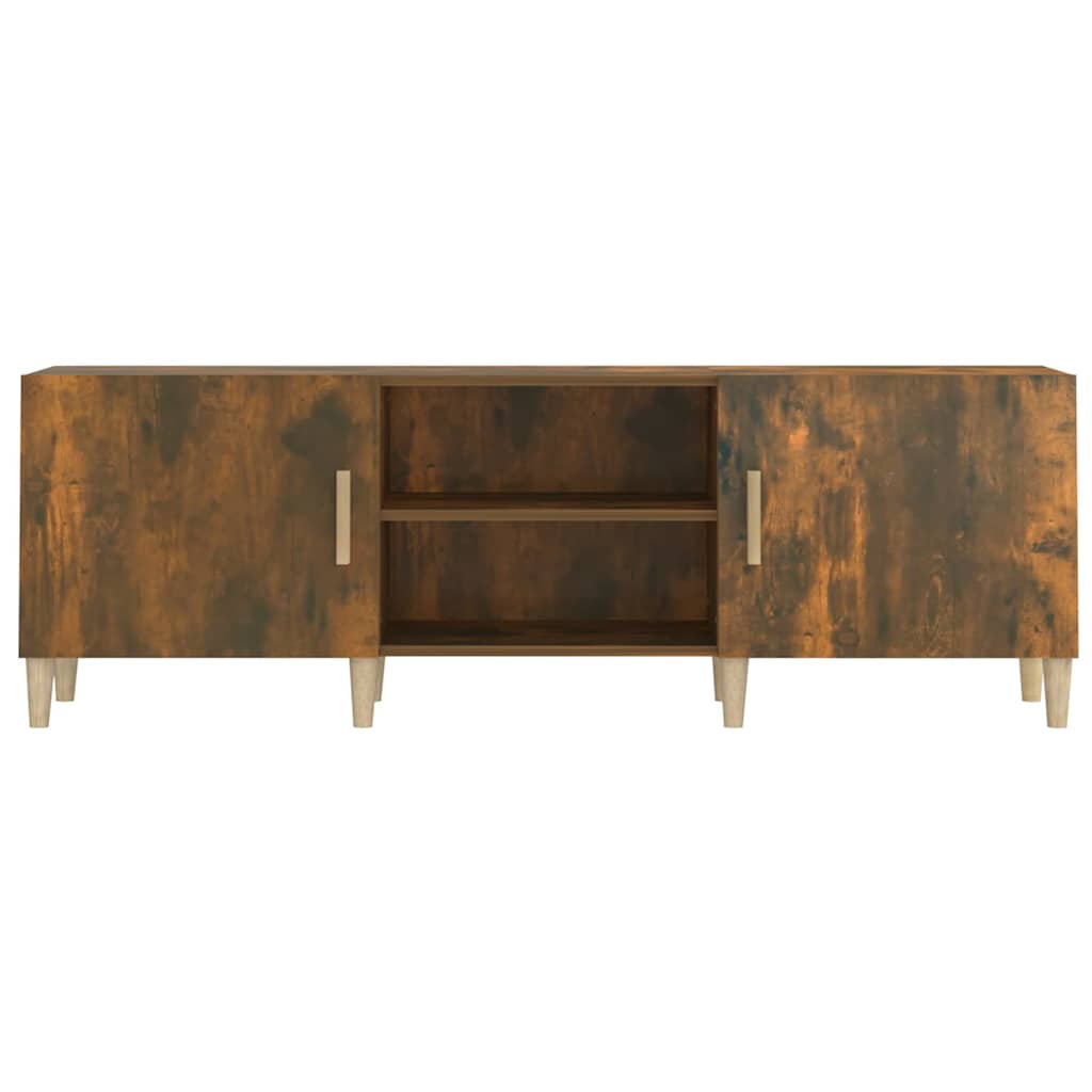 817501 vidaXL TV Cabinet Smoked Oak 150x30x50 cm Engineered Wood