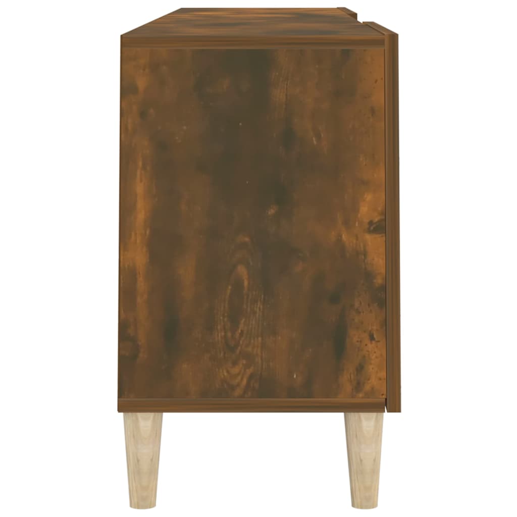 817501 vidaXL TV Cabinet Smoked Oak 150x30x50 cm Engineered Wood