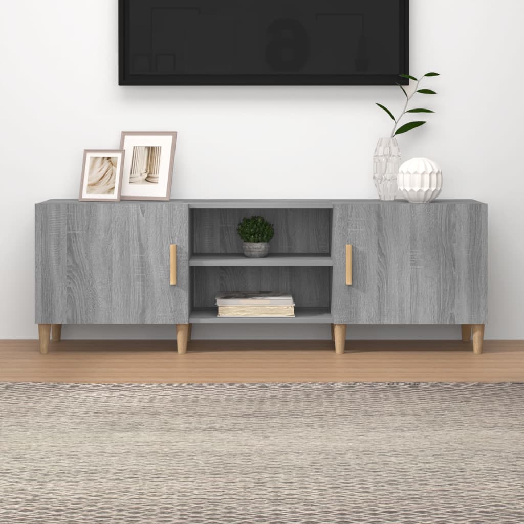 817502 vidaXL TV Cabinet Grey Sonoma 150x30x50 cm Engineered Wood