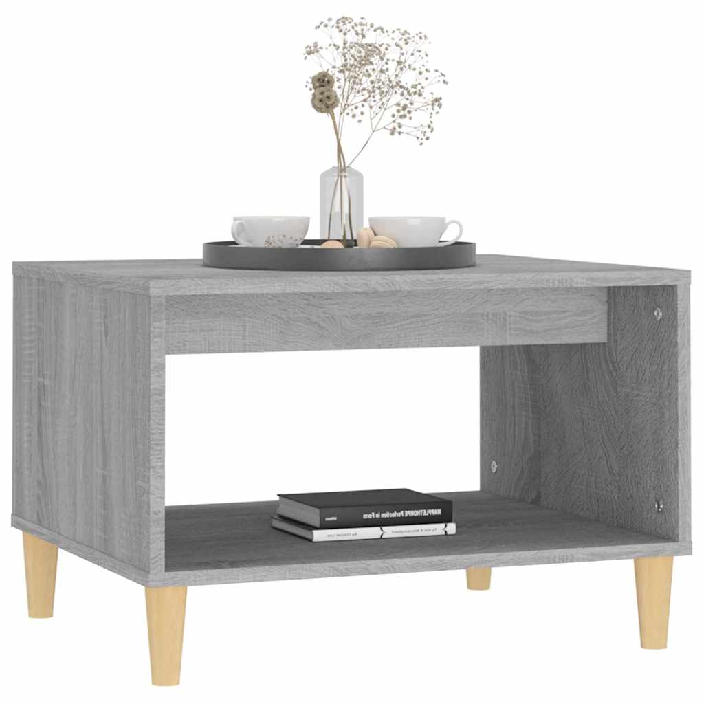 817520 vidaXL Coffee Table Grey Sonoma 60x50x40 cm Engineered Wood