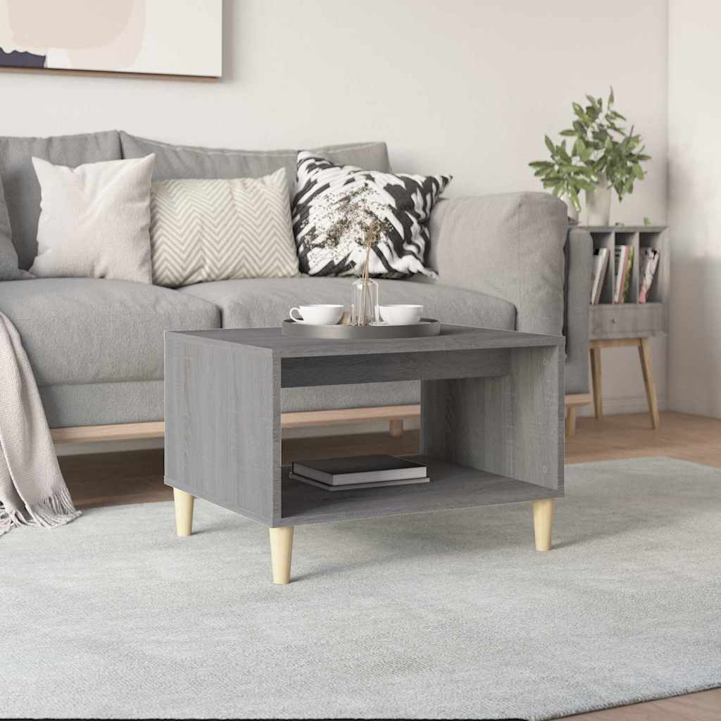 817520 vidaXL Coffee Table Grey Sonoma 60x50x40 cm Engineered Wood