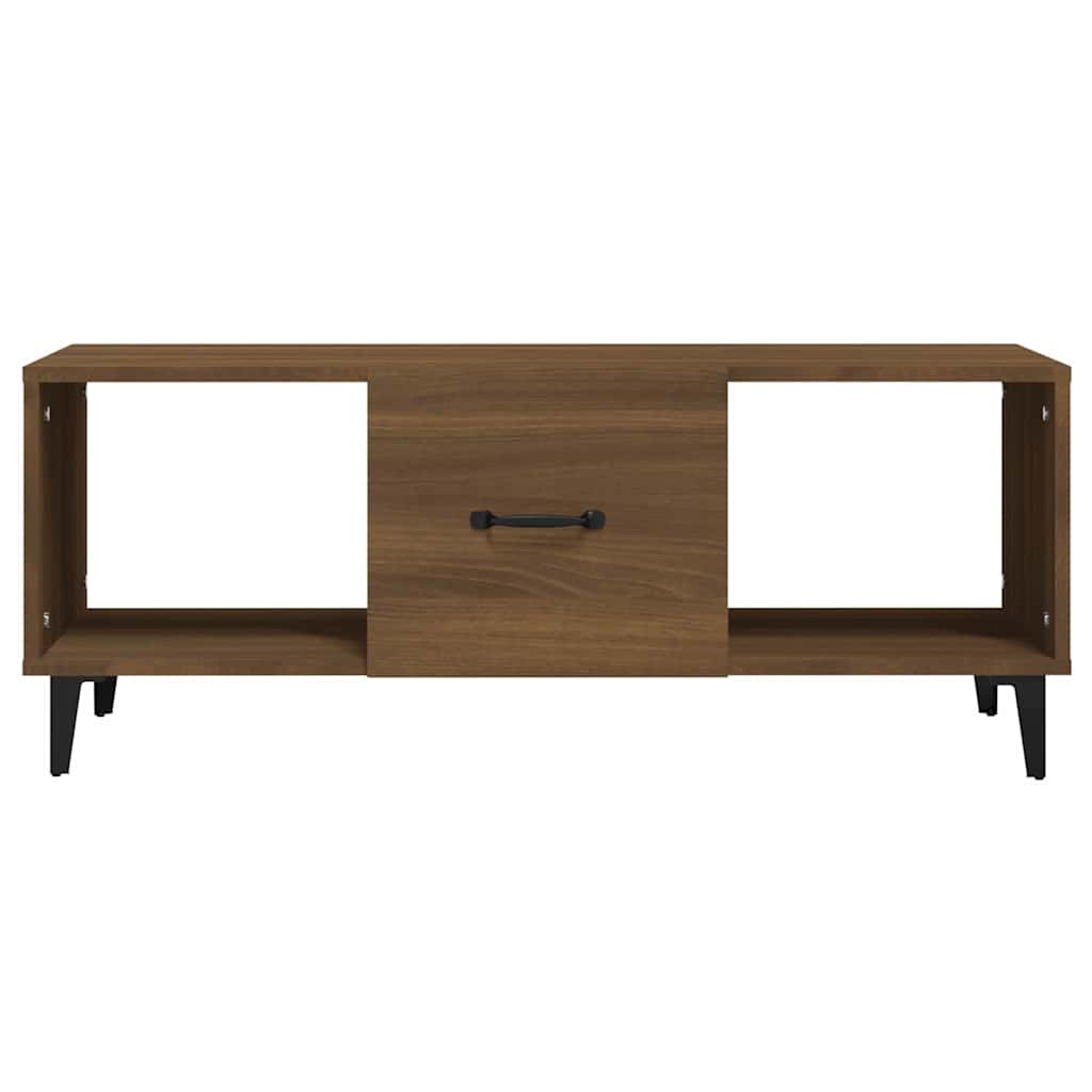 Coffee Table Brown Oak 102x50x40 cm Engineered Wood