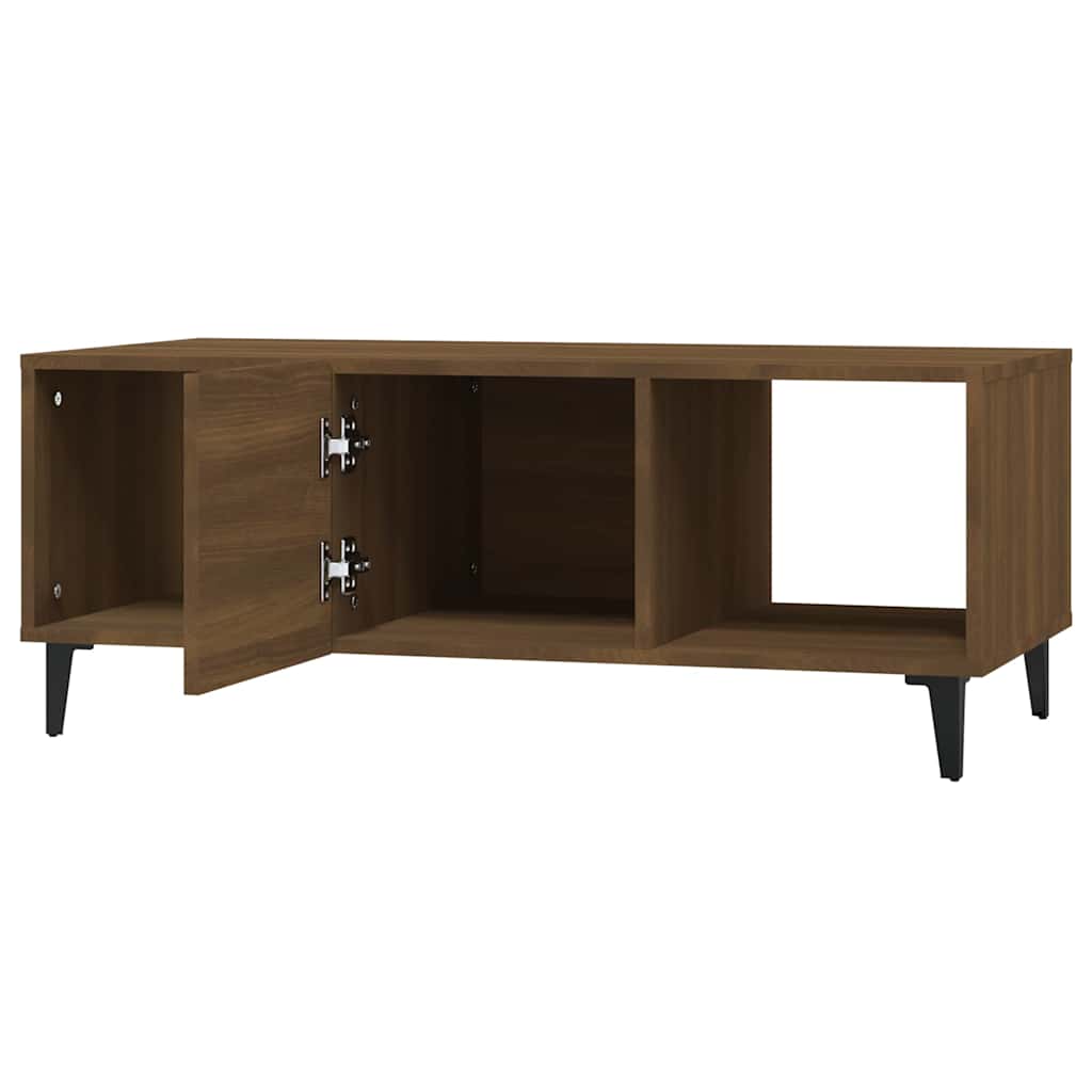 Coffee Table Brown Oak 102x50x40 cm Engineered Wood