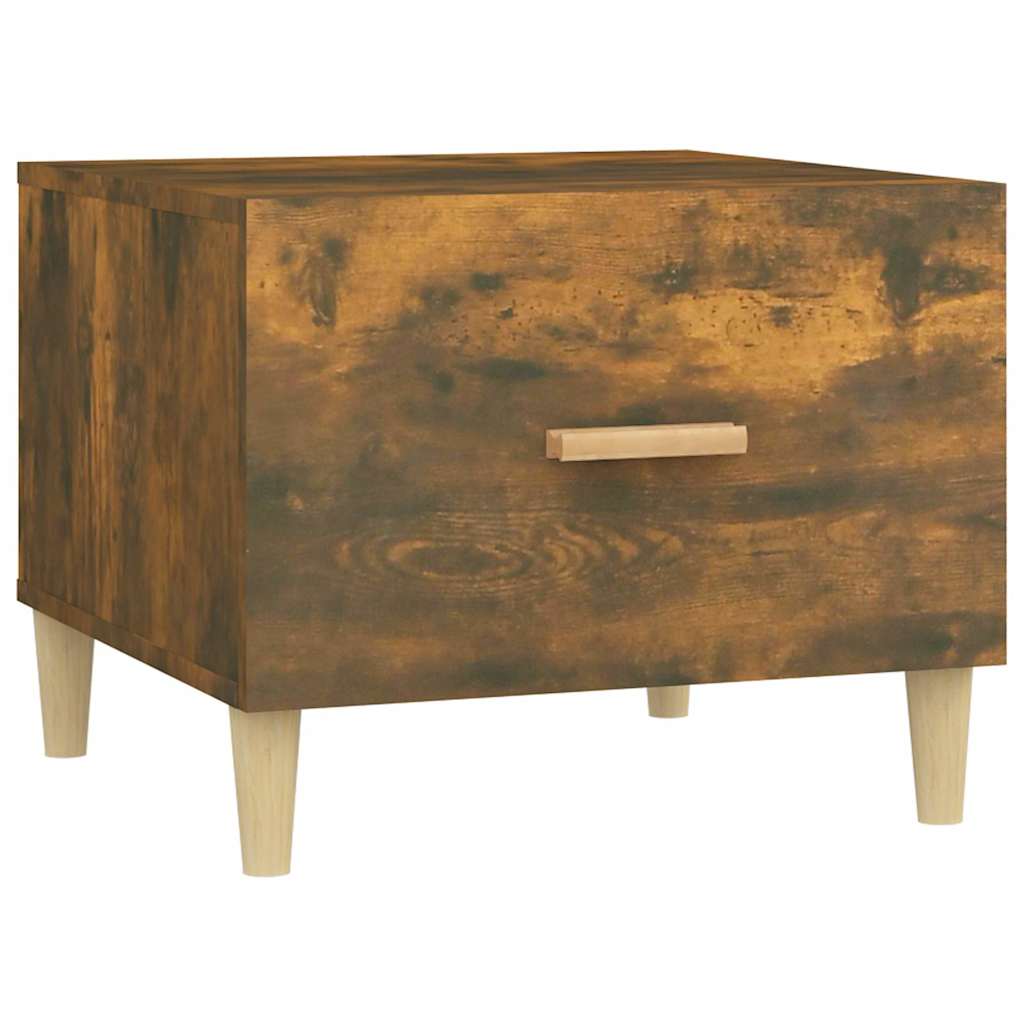 817531 vidaXL Coffee Table Smoked Oak 50x50x40 cm Engineered Wood