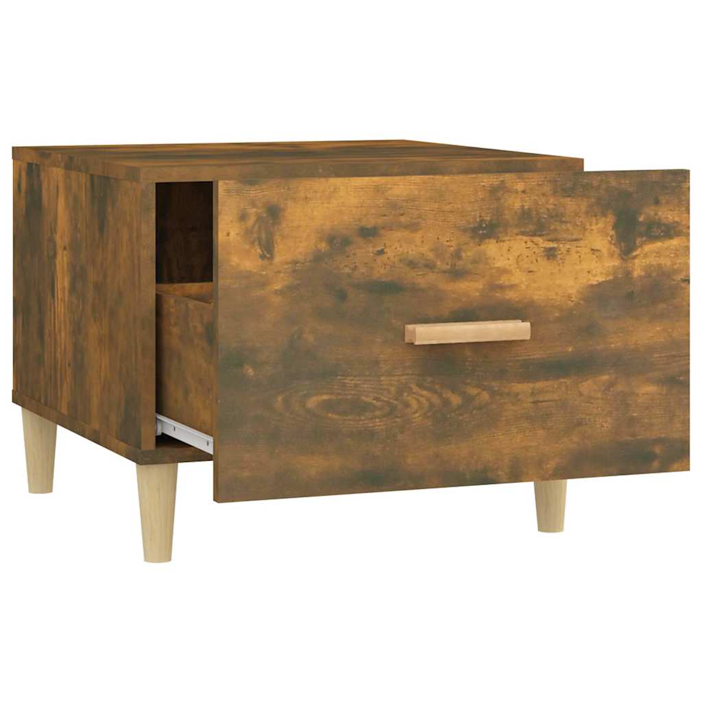 817531 vidaXL Coffee Table Smoked Oak 50x50x40 cm Engineered Wood