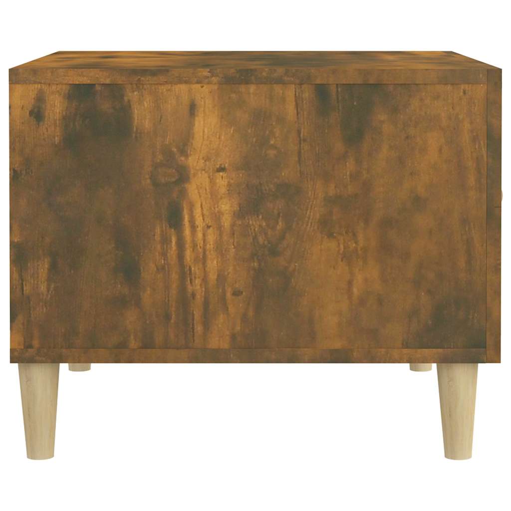 817531 vidaXL Coffee Table Smoked Oak 50x50x40 cm Engineered Wood
