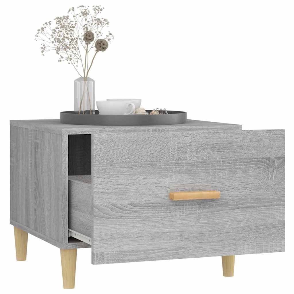 817533 vidaXL Coffee Table Grey Sonoma 50x50x40 cm Engineered Wood