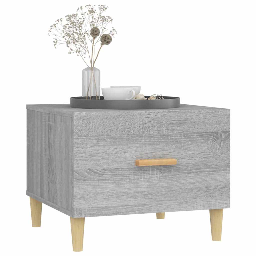 817533 vidaXL Coffee Table Grey Sonoma 50x50x40 cm Engineered Wood