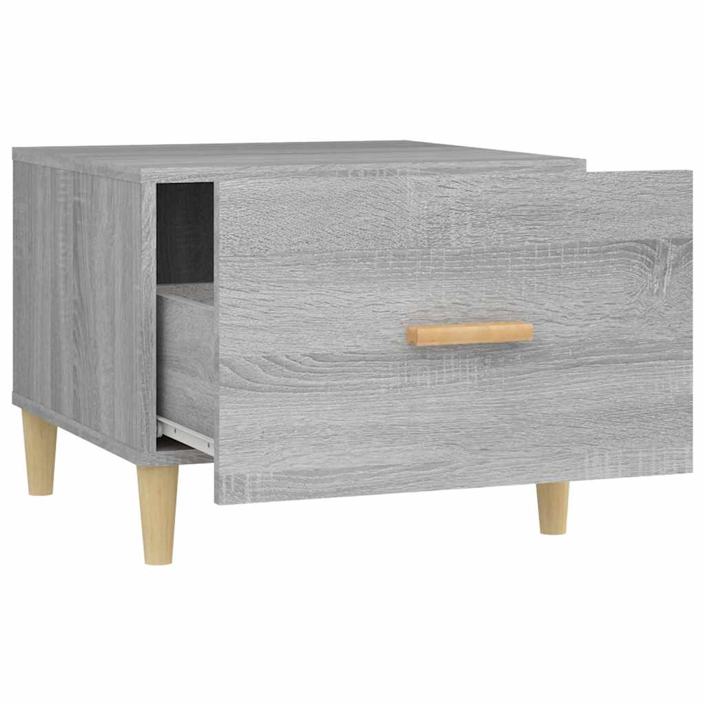 817533 vidaXL Coffee Table Grey Sonoma 50x50x40 cm Engineered Wood