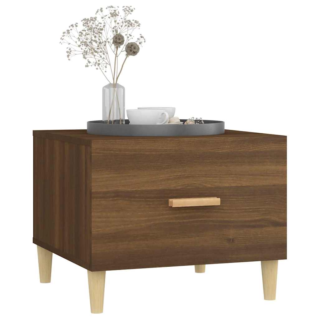 817535 vidaXL Coffee Table Brown Oak 50x50x40 cm Engineered Wood