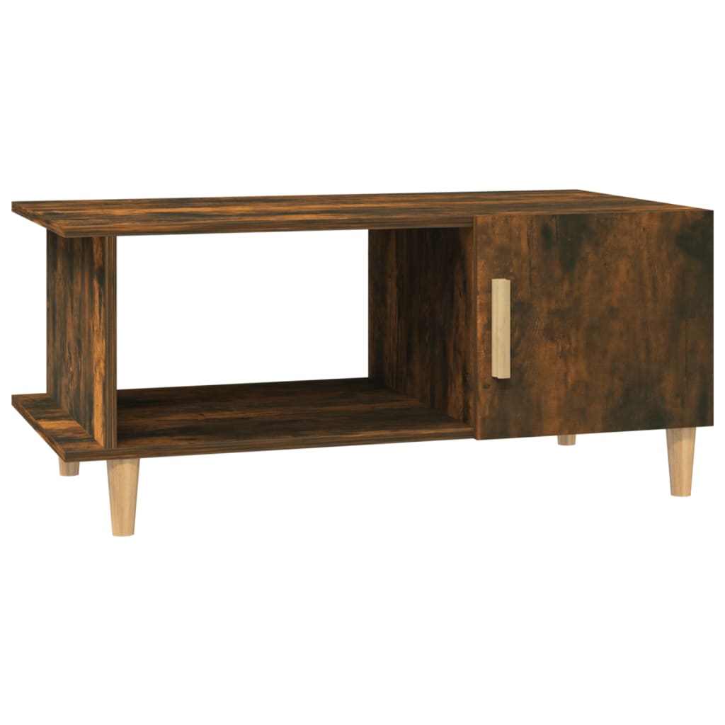 vidaXL Coffee Table Smoked Oak 90x50x40 cm Engineered Wood