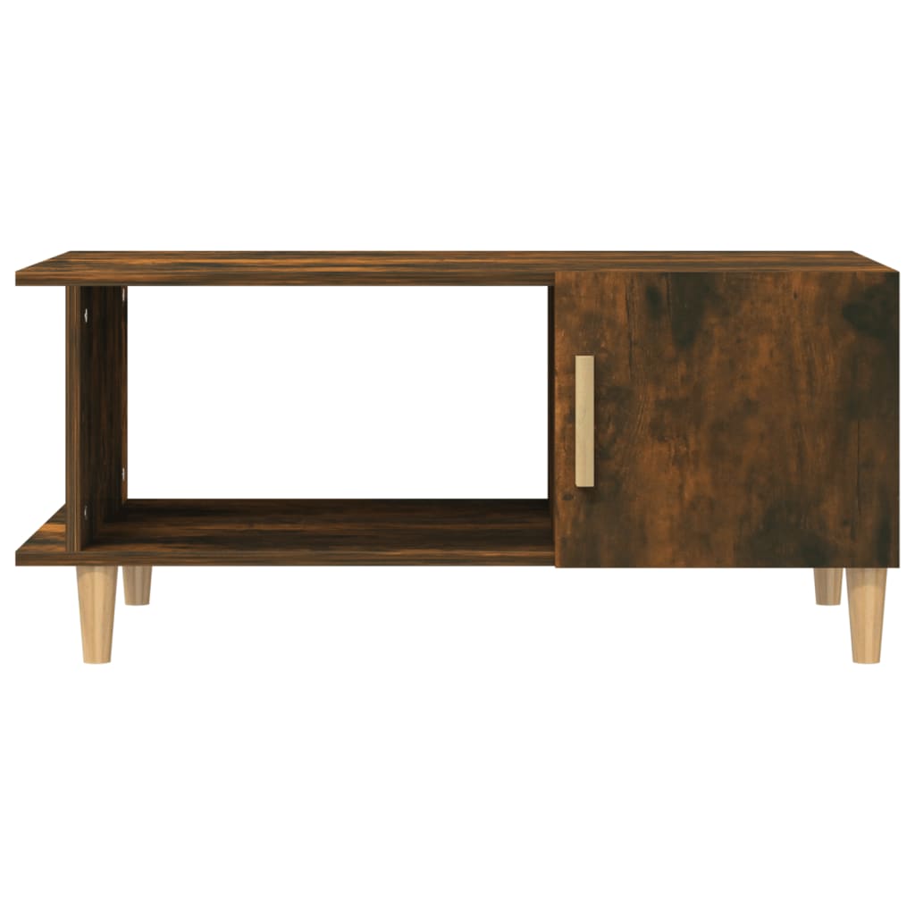 vidaXL Coffee Table Smoked Oak 90x50x40 cm Engineered Wood