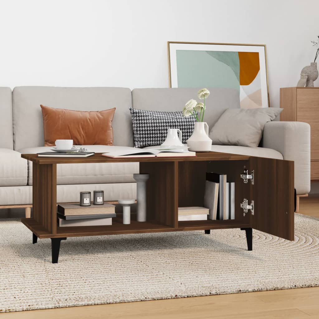 vidaXL Coffee Table Brown Oak 90x50x40 cm Engineered Wood