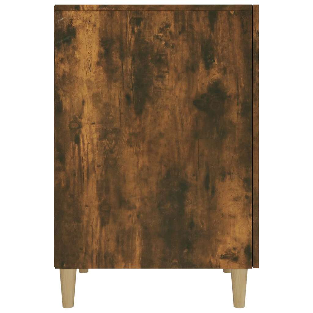 817549 vidaXL Desk Smoked Oak 140x50x75 cm Engineered Wood