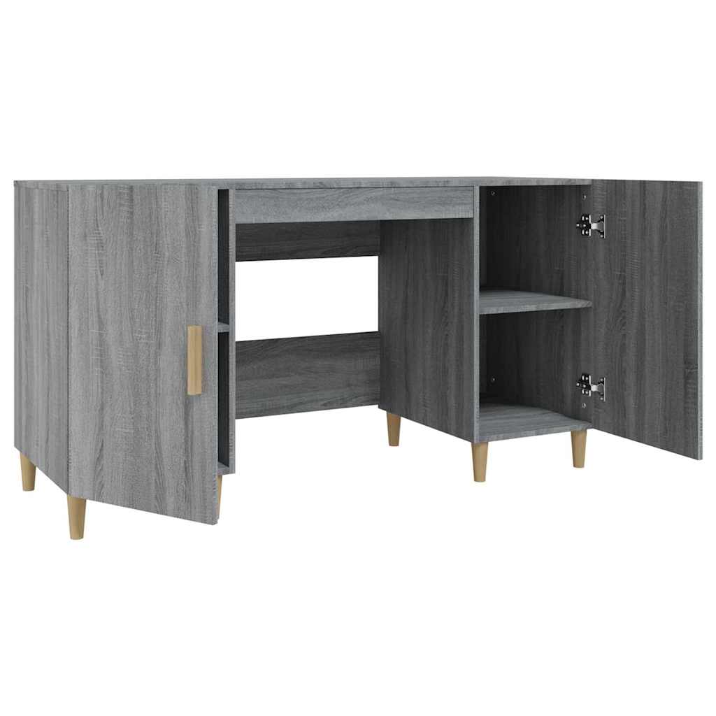 Desk Grey Sonoma 140x50x75 cm Engineered Wood