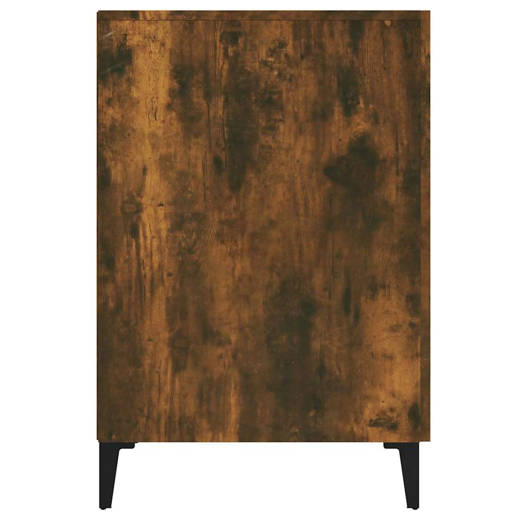 817552 vidaXL Desk Smoked Oak 140x50x75 cm Engineered Wood