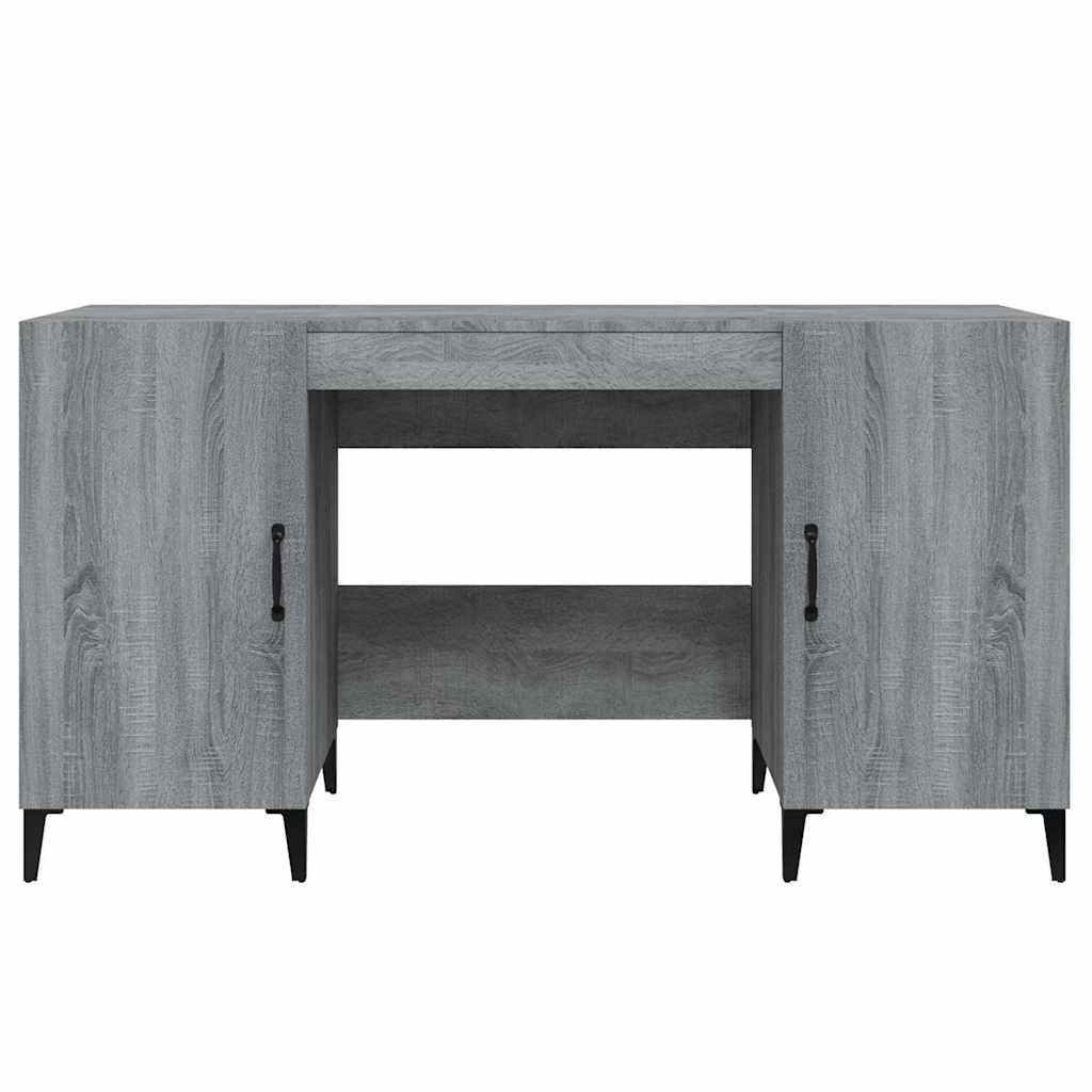 817553 vidaXL Desk Grey Sonoma 140x50x75 cm Engineered Wood