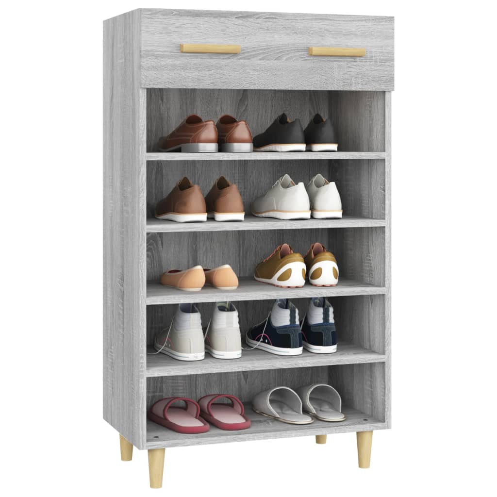 Shoe Cabinet Grey Sonoma 60x35x105 cm Engineered Wood