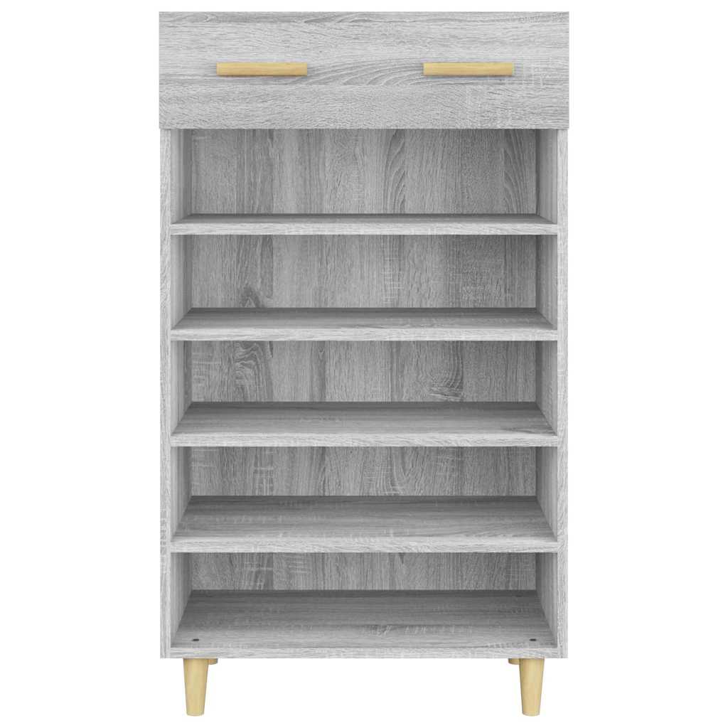 817556 vidaXL Shoe Cabinet Grey Sonoma 60x35x105 cm Engineered Wood