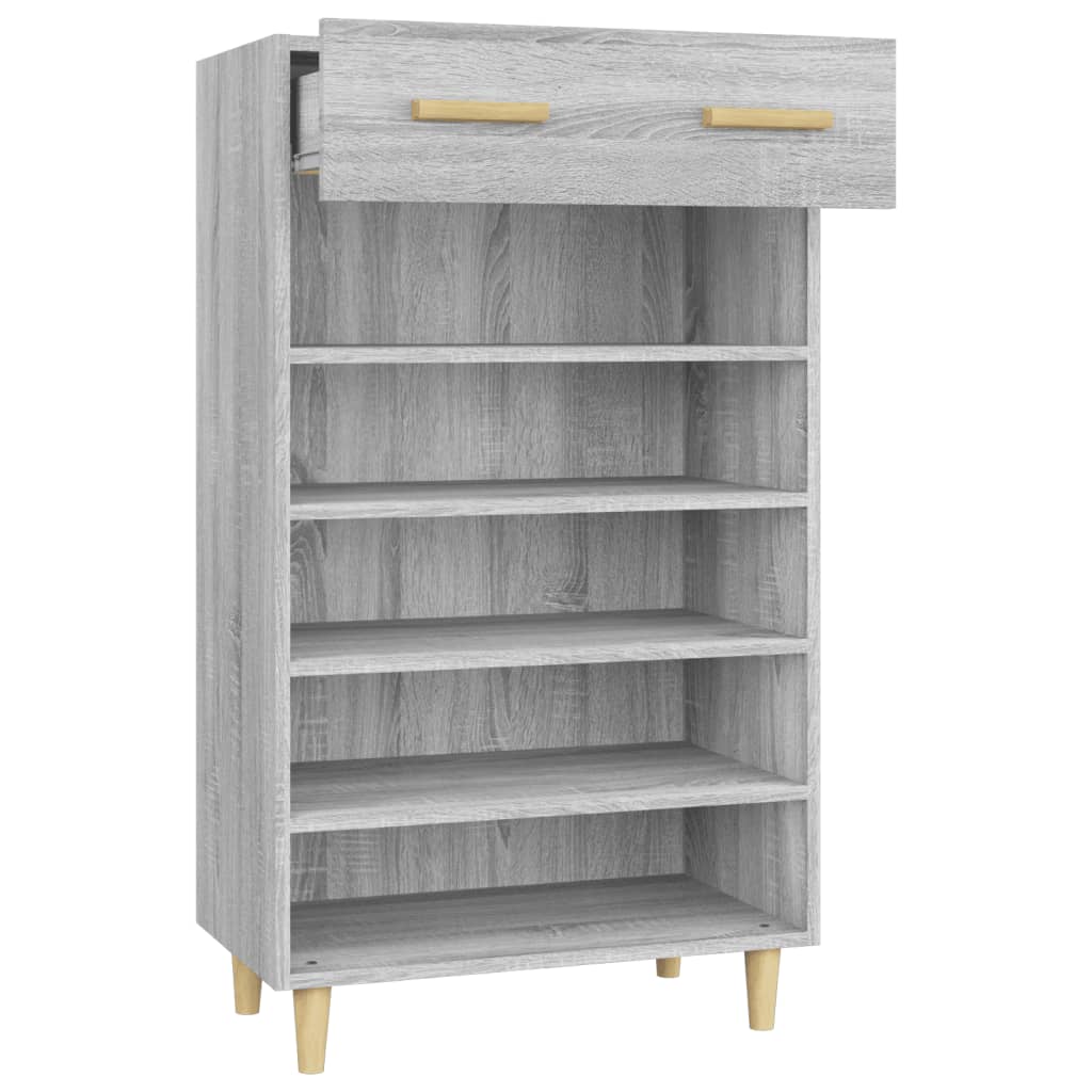 Shoe Cabinet Grey Sonoma 60x35x105 cm Engineered Wood
