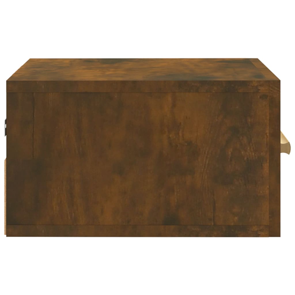 vidaXL Wall-mounted Bedside Cabinet Smoked Oak 35x35x20 cm