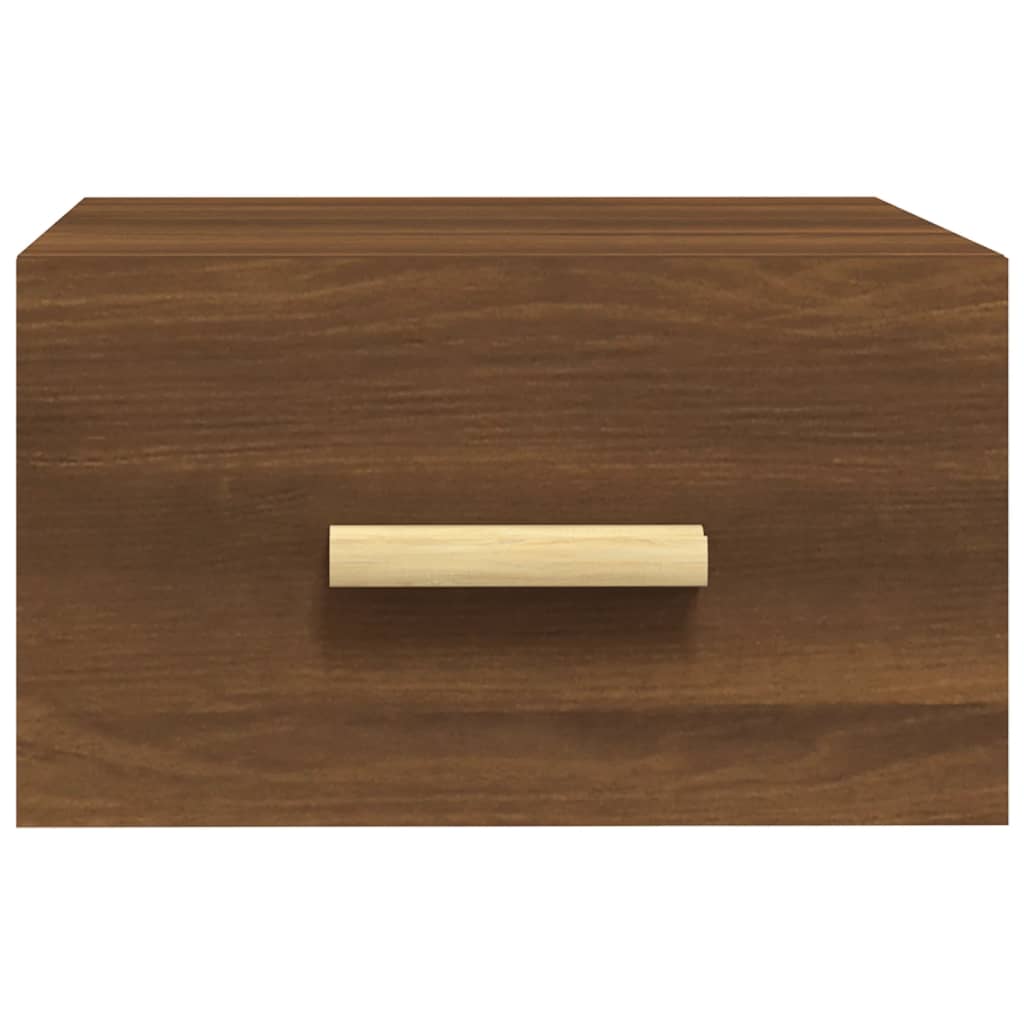 vidaXL Wall-mounted Bedside Cabinets 2 pcs Brown Oak 35x35x20 cm