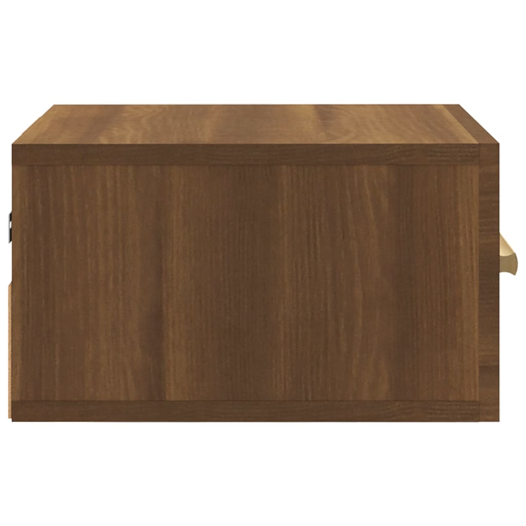 vidaXL Wall-mounted Bedside Cabinets 2 pcs Brown Oak 35x35x20 cm