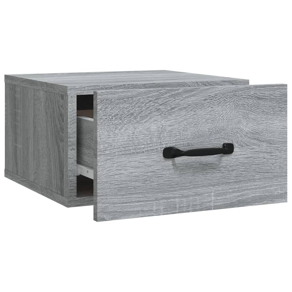 vidaXL Wall-mounted Bedside Cabinets 2 pcs Grey Sonoma 35x35x20 cm