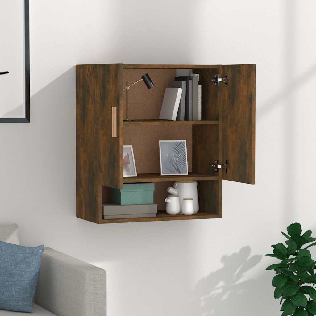 817585 vidaXL Wall Cabinet Smoked Oak 60x31x70 cm Engineered Wood