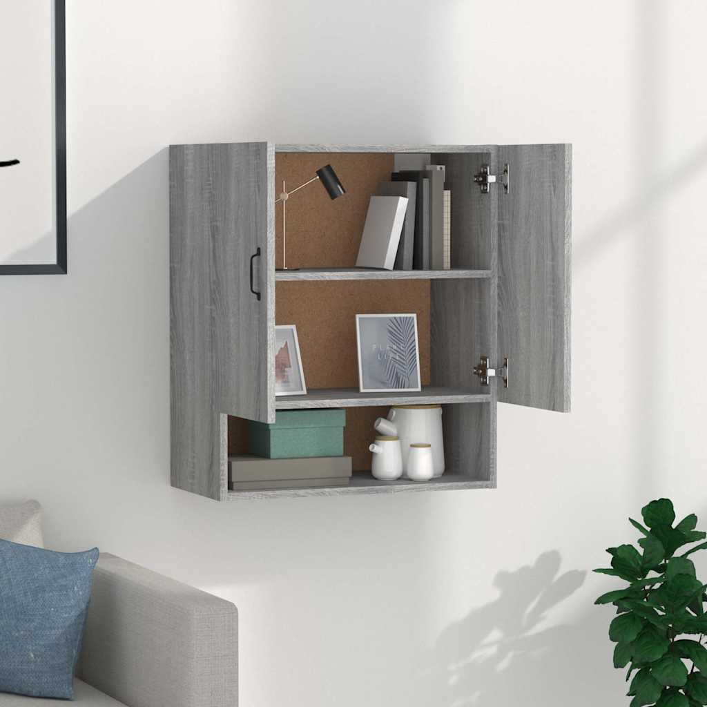 817589 vidaXL Wall Cabinet Grey Sonoma 60x31x70 cm Engineered Wood