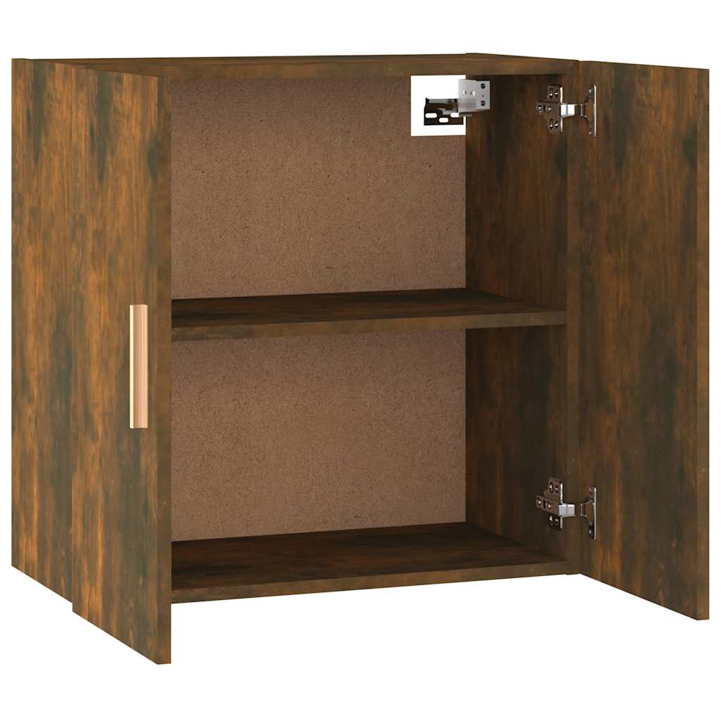 817591 vidaXL Wall Cabinet Smoked Oak 60x30x60 cm Engineered Wood